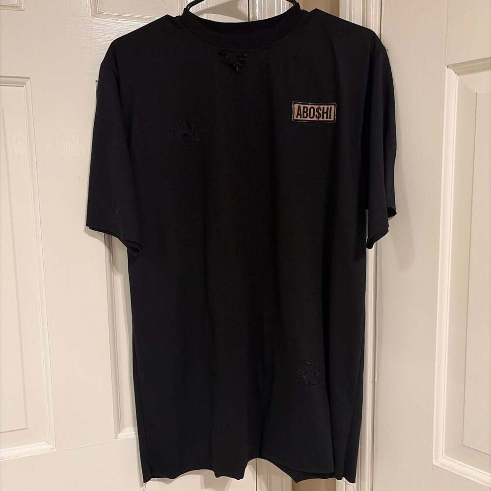 ABO$HI Distressed Graphic Logo T-Shirt